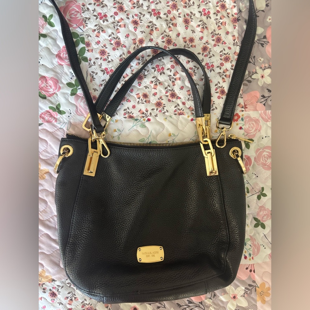 Black Leather Shoulder Bag